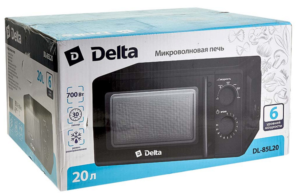 9211933 Микроволновая печь DELTA DL-85L20 черный STDN-0062955 - Вид №3
