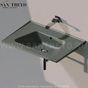 BM70L7037 Подвесная раковина настенная прямоугольная Ceramica Flaminia Bloom серая