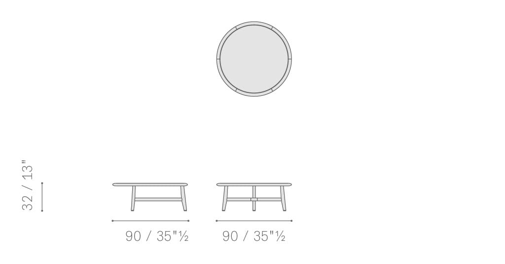 Круглый стол из тикового дерева с керамической столешницей Poltrona Frau Boundless Living Outdoor Collections ARCH-00093978 - Вид №10