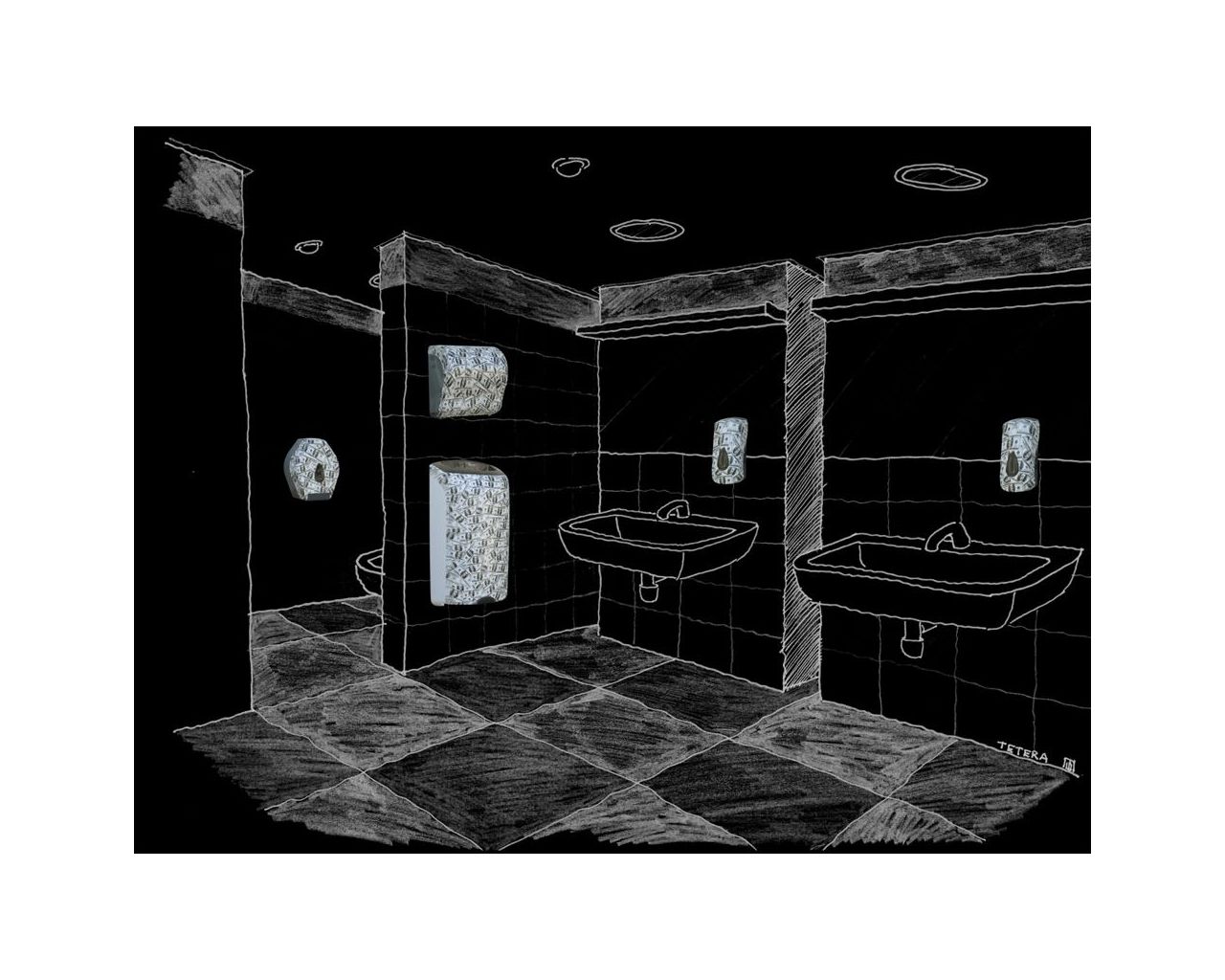 BUH213 Держатель для туалетной бумаги UNIQUE LAS VEGAS LINE Merida  - Вид №1