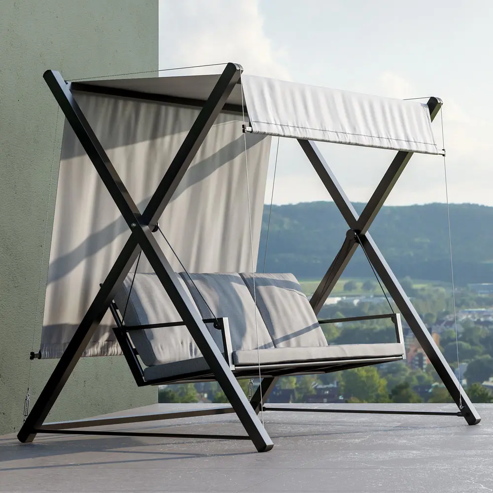 Качели садовые BEGINIA Odyssea сталь светло-серый STLM-2115748 - Вид №16