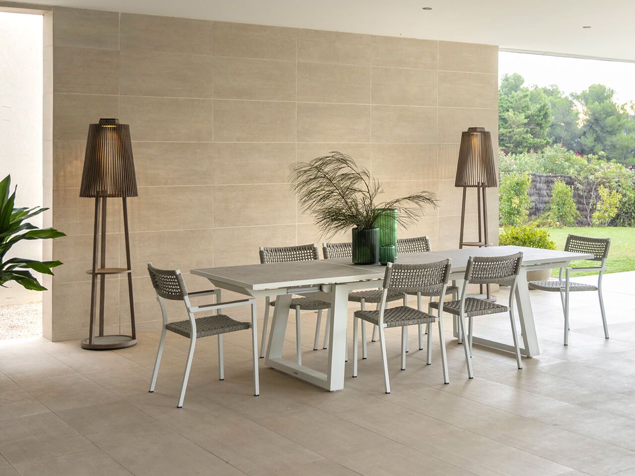 Штабелируемое кресло из алюминия и веревки с подлокотниками Les Jardins® ранчо ARCH-00115589 - Вид №2