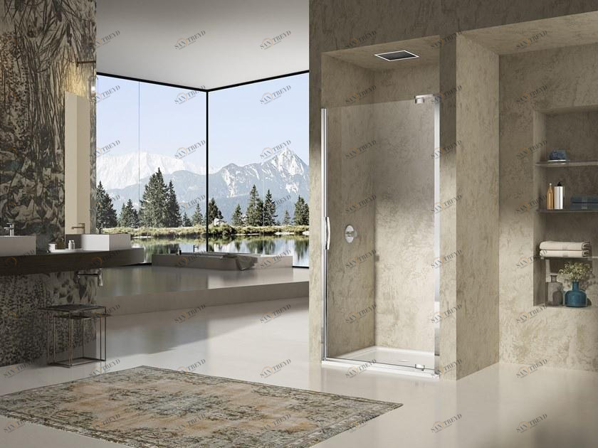 Duka Душевая ниша с поворотной дверцей Quadra – con profili verticali e orizzontali sun-id-1416403