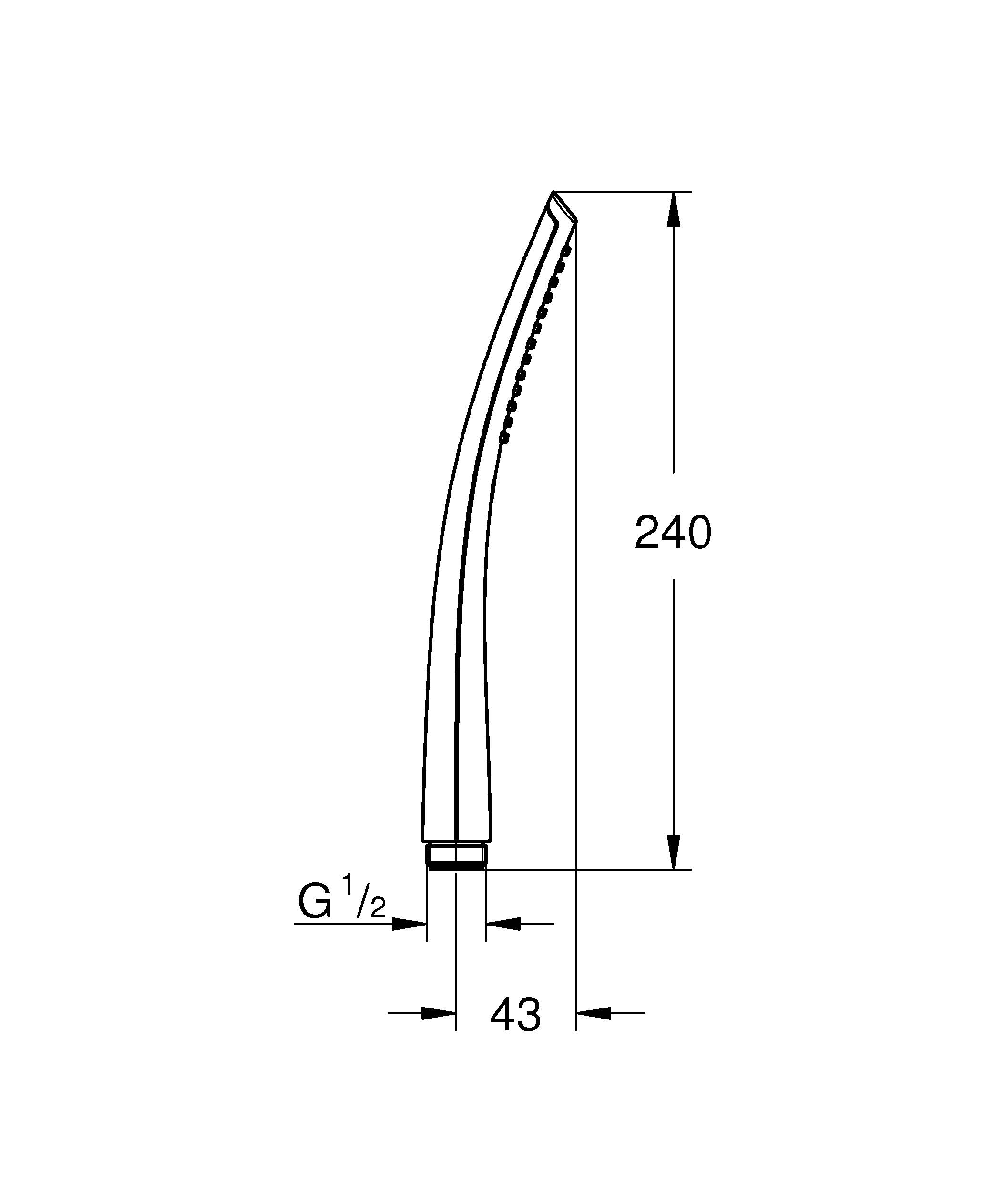 Ручной душ GROHE Ondus Stick (1 режим), белая луна (27185000) - Вид №1