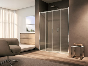 Стеклянная ниша душевая кабина с раздвижной дверью