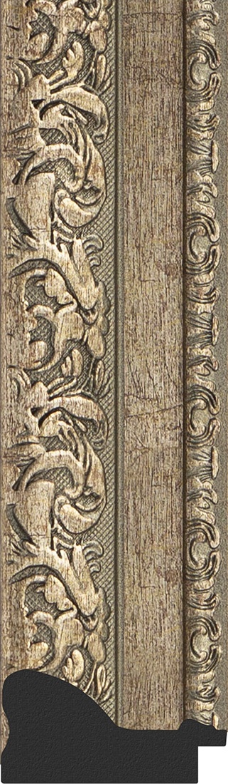 BY 4444 Зеркало с гравировкой в багетной раме - виньетка античное серебро 85 mm EVOFORM Exclusive-G - Вид №3