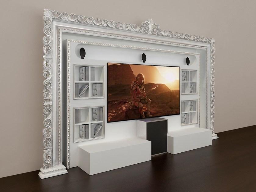 Vismara Design Оборудованная лакированная стена с тумбой под телевизор Classic sun-id-1379132 - Вид №8