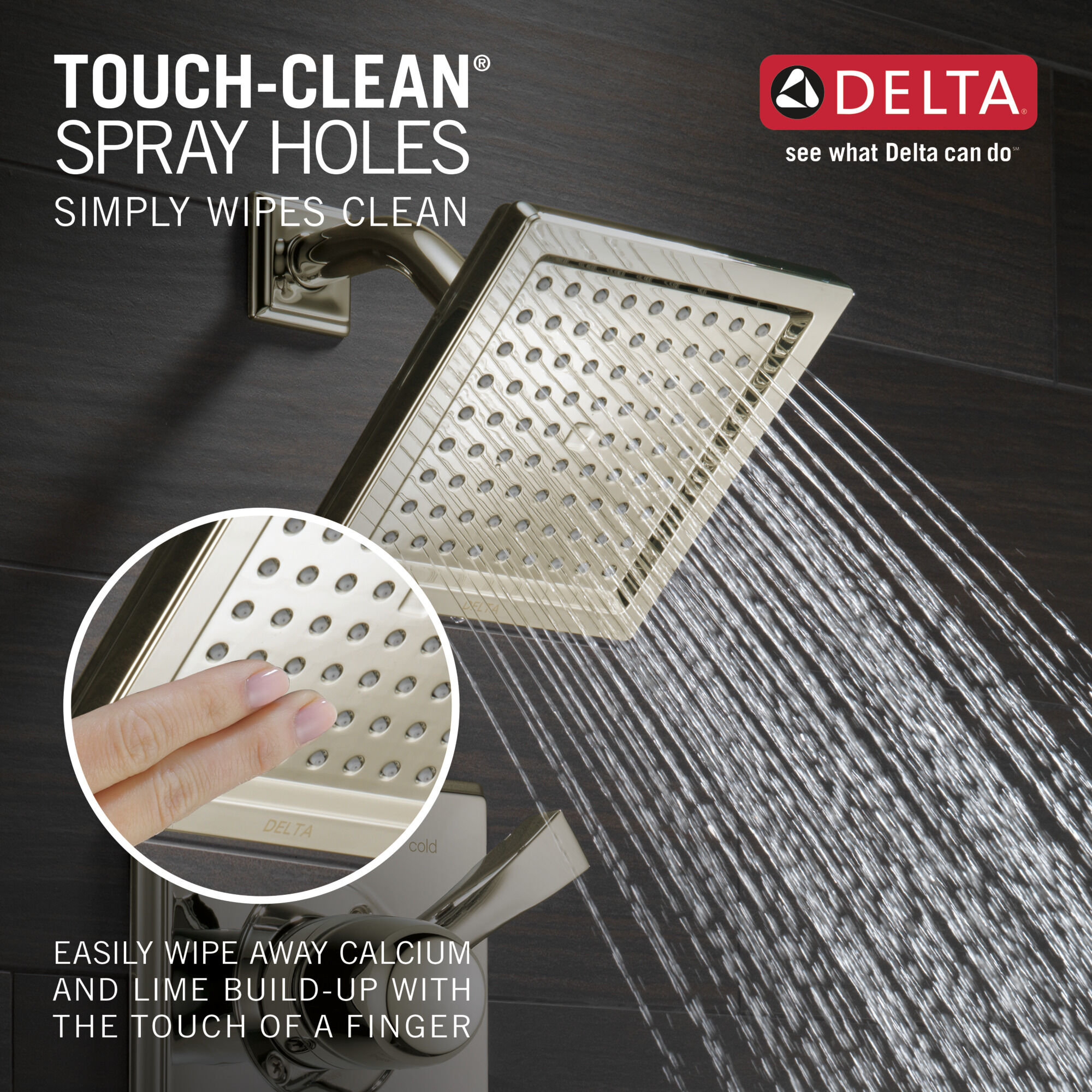 T14451-PN-WE Для ванны и душа Monitor® серии 14 Delta Faucet Dryden Полированный никель  - Вид №2