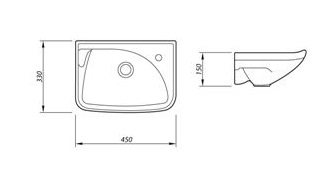 Рукомойник Мотив (УмПр1Ф) в упак. ЛЗСФ Лобненский Стройфарфор (ЛЗСФ) 7149 - Вид №1