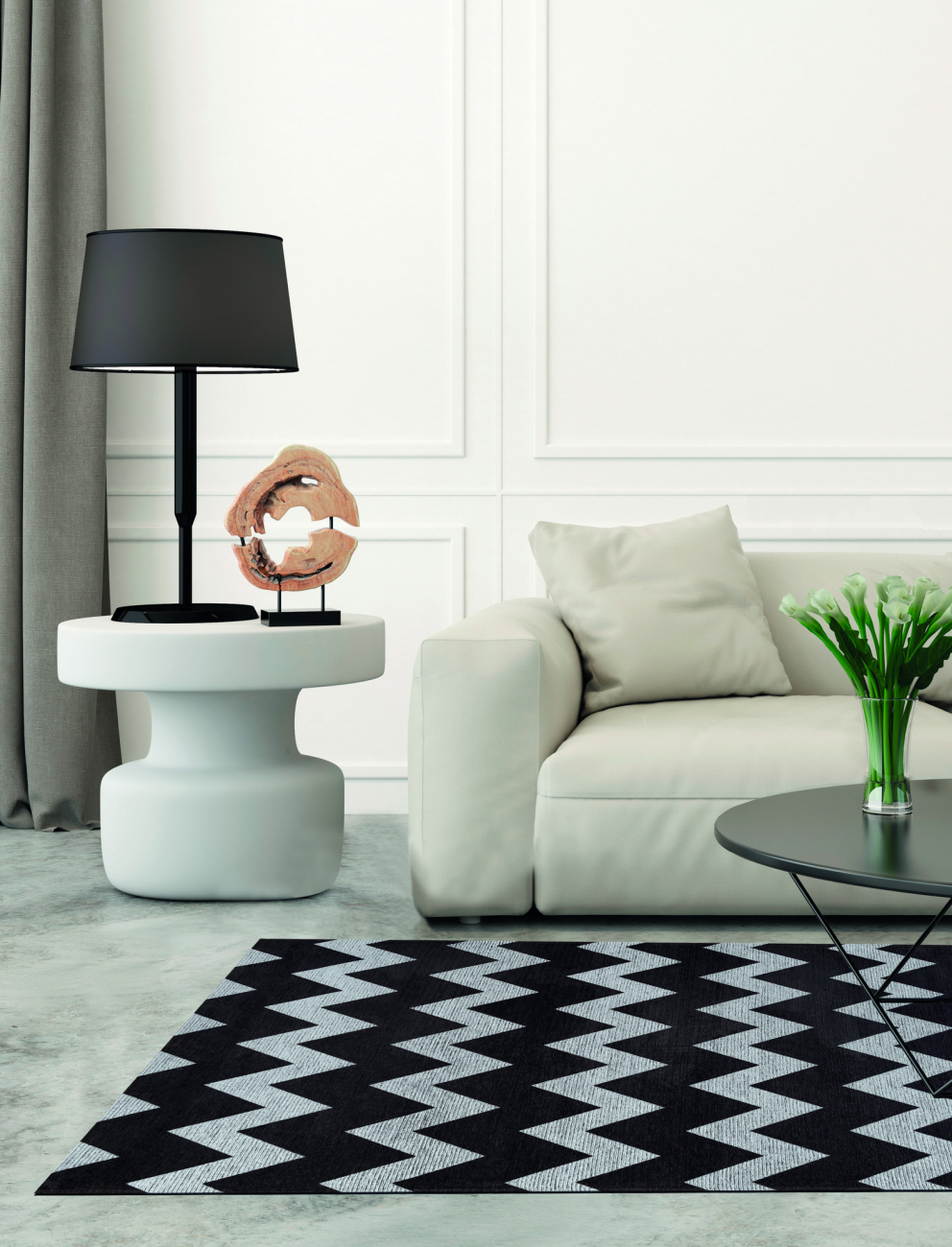 Ковер Clif Черно-серый 160*230 CARPETDECOR ДИЗАЙНЕРСКИЕ, MAGIC HOME, ДЕТСКИЕ 240242 Черный  - Вид №1