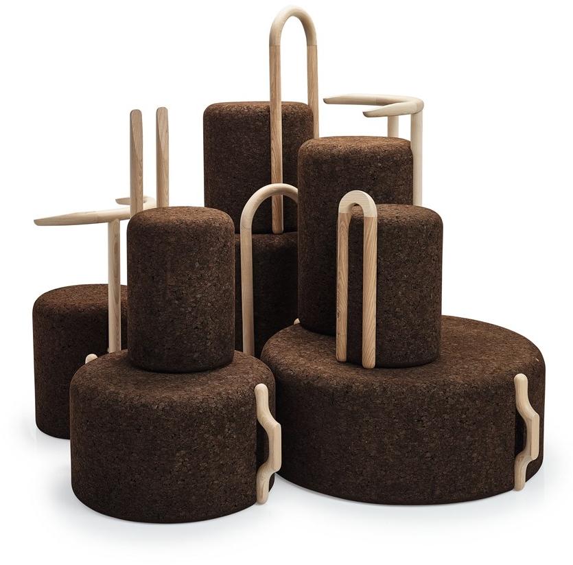 BlackCork Стул из пробки с открытой спинкой Omega sun-id-1447504 - Вид №2