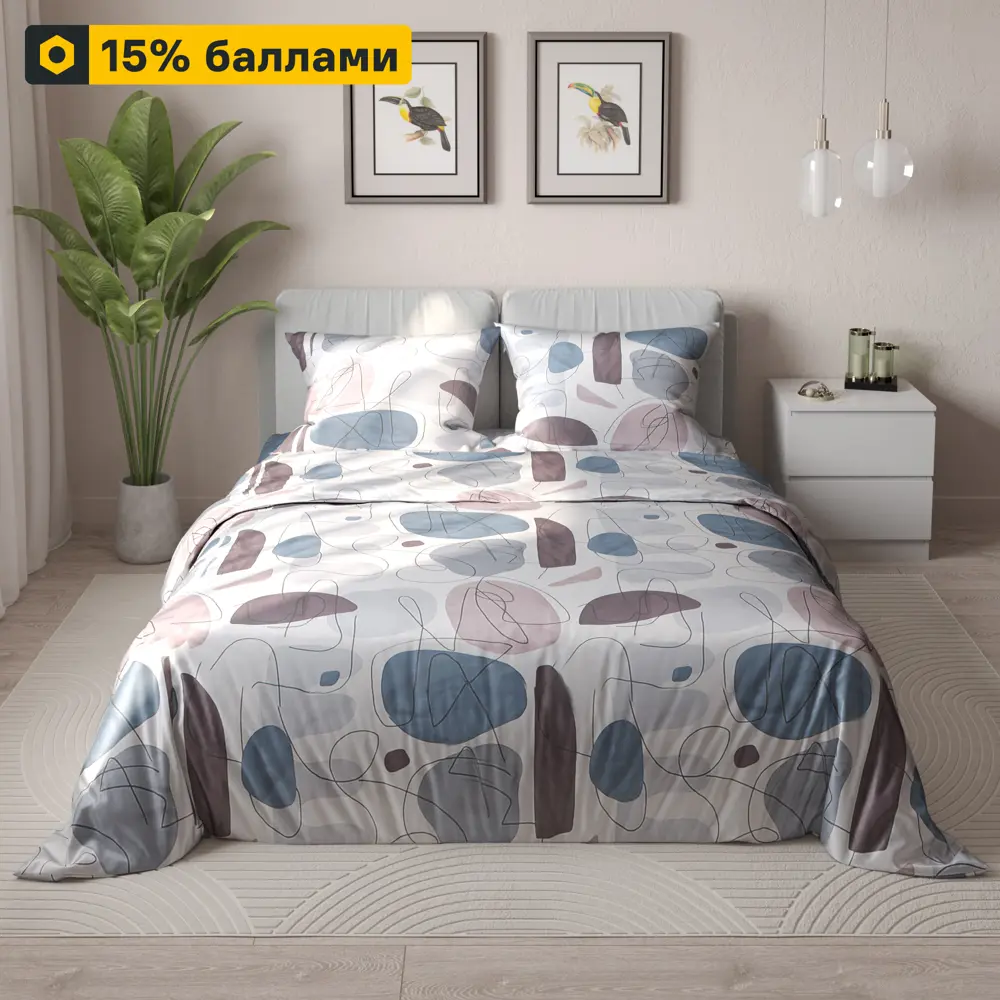 Шуйские ситцы Дом снов Тилия - Сатиновый комплект постельного белья для уютного отдыха 89338193