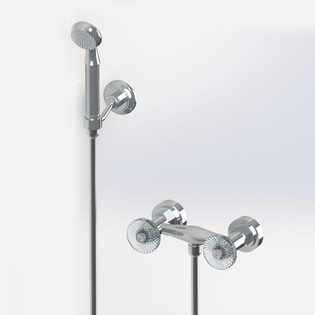 C45-2201 C45-2201 Смеситель для душа настенный КРЫЛО ЛЕБЕДЯ Cristal & Bronze CYGNE AILÉ Cygne Aile - Вид №1