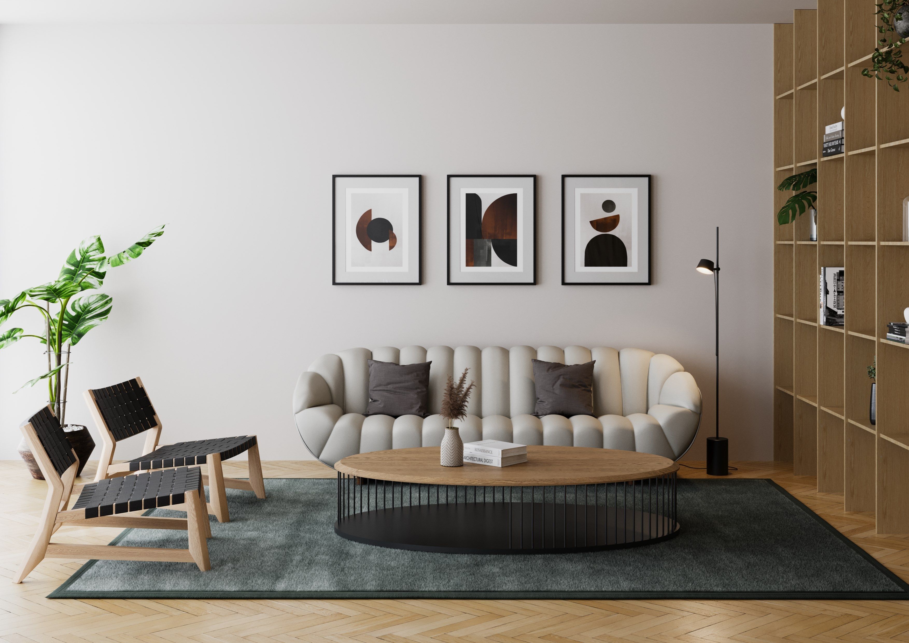 2-местный тканевый диван Wewood RABELO ARCH-00001150 - Вид №2