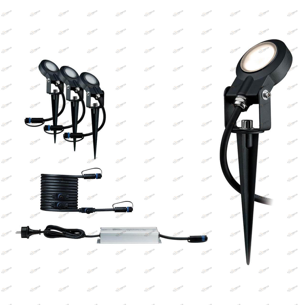 Уличный светильник светодиодный ландшафтный черный Spot Sting Basisset 93696 PAULMANN SPOT STING BASISSET 00-3897009 Черный 