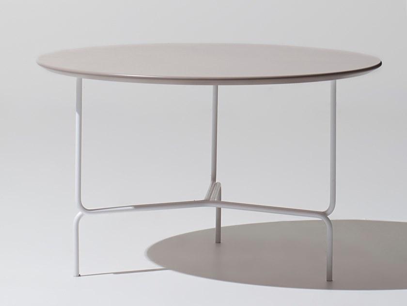 Manerba Круглый деревянный журнальный столик Litta St142f75/st142f90 - Вид №1