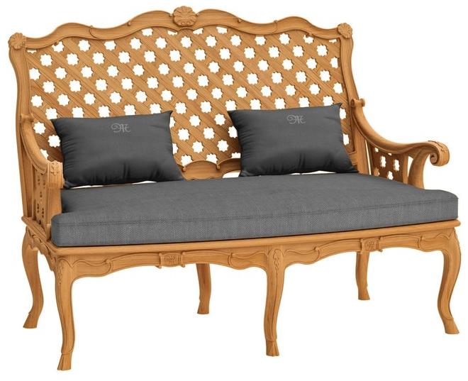 ASTELLO 2-местный диван из тикового дерева Fleur de lys sun-id-1477444 - Вид №5