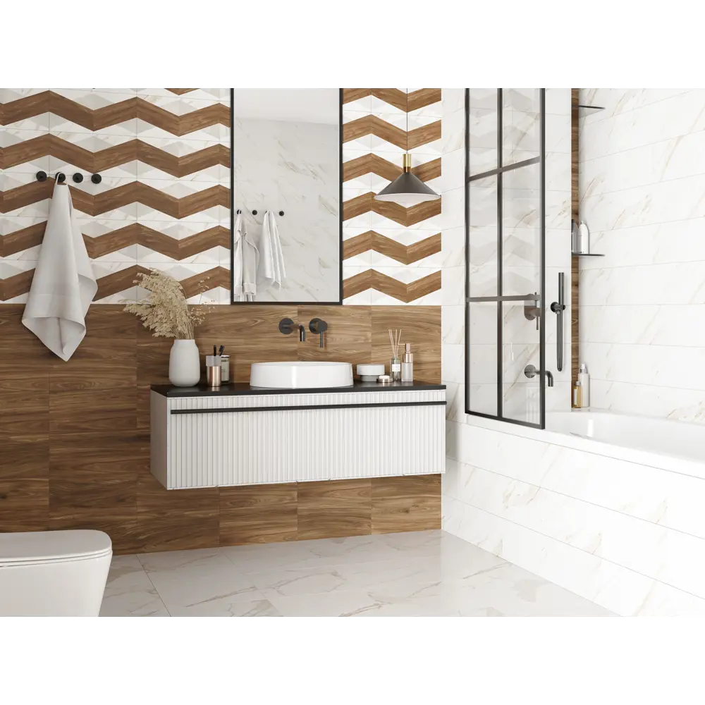 Плитка настенная Mersey Calacatta 20x40 см 1.2 м² матовая цвет серый 89364577 STLM-2090216 Santreyd - Вид №15
