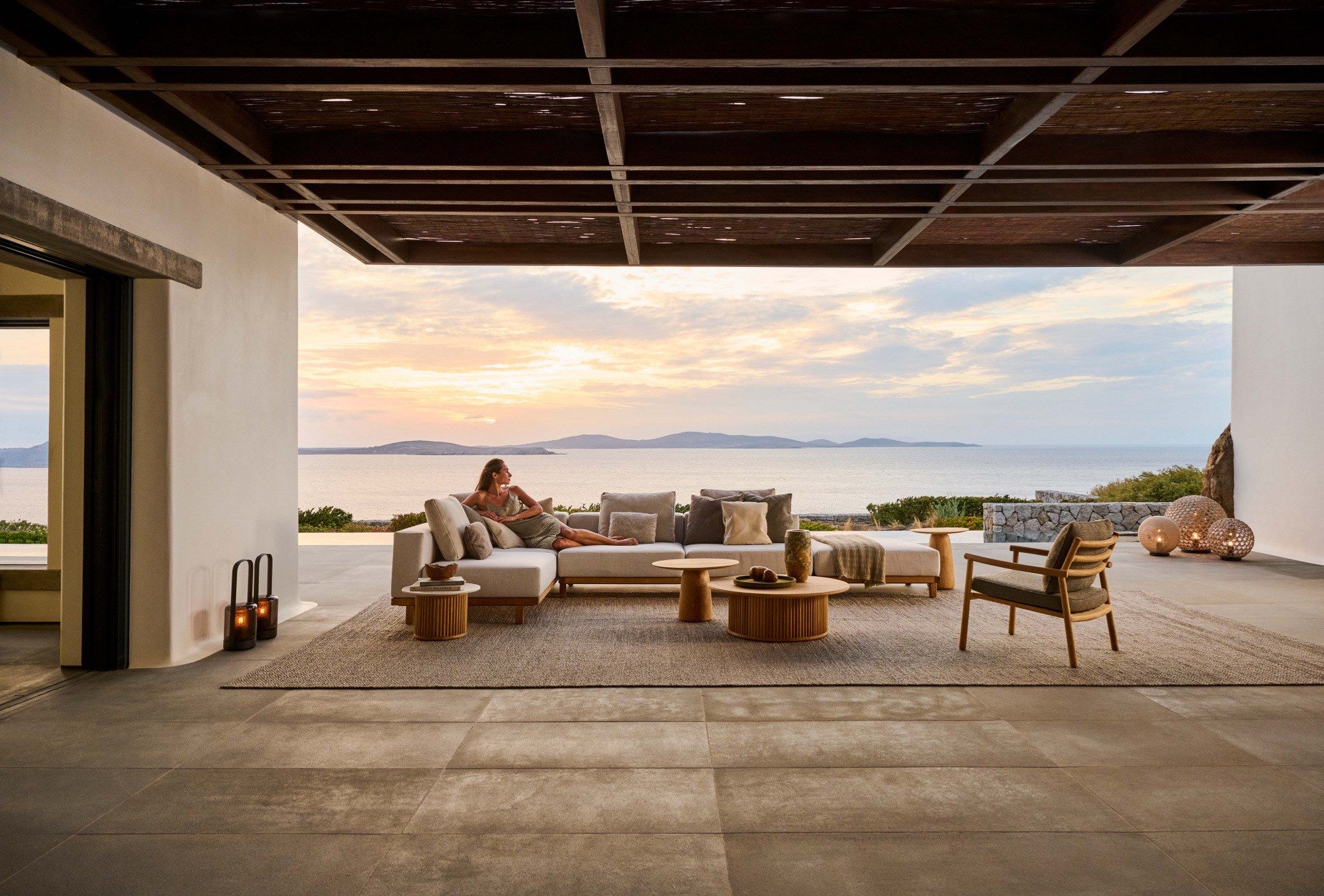 Садовое кресло из тикового дерева с подлокотниками TRIBÙ Ukiyo ARCH-00107788 - Вид №11