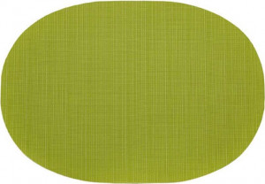 10576383 Harman Салфетка подстановочная овальная 33х48см "Рубчик" (зеленый) ПВХ