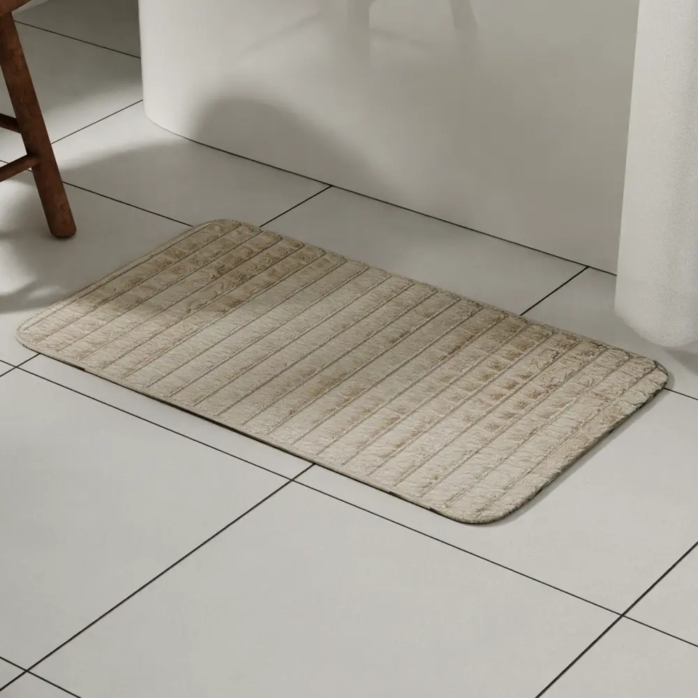 Коврик для ванной Vidage Лейте - мягкий бежевый 50х80 см 89380430 STLM-1577643