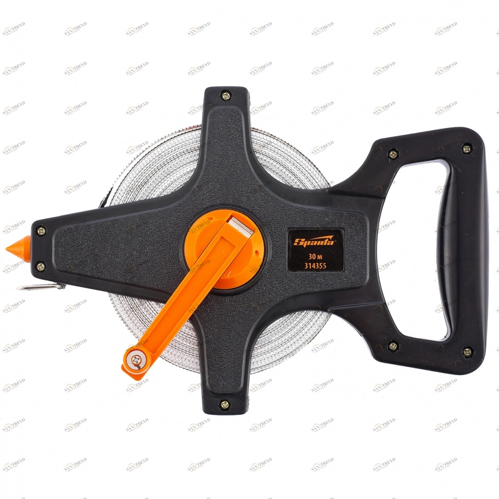 Рулетка геодезическая 30мх12,5мм лента ПВХ открытый корпус Sparta 1633