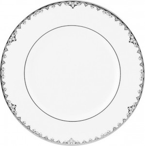 10525111 Lenox Тарелка акцентная Lenox "Федеральный,платиновый кант" 23см Фарфор костяной