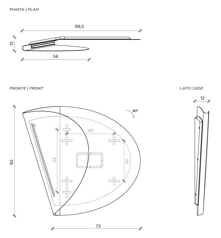 Металлический овальный настенный светильник Mogg Plier ARCH-00032841 - Вид №3