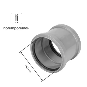 Муфта двухраструбная 110 мм полипропилен 81953233 STLM-2082400