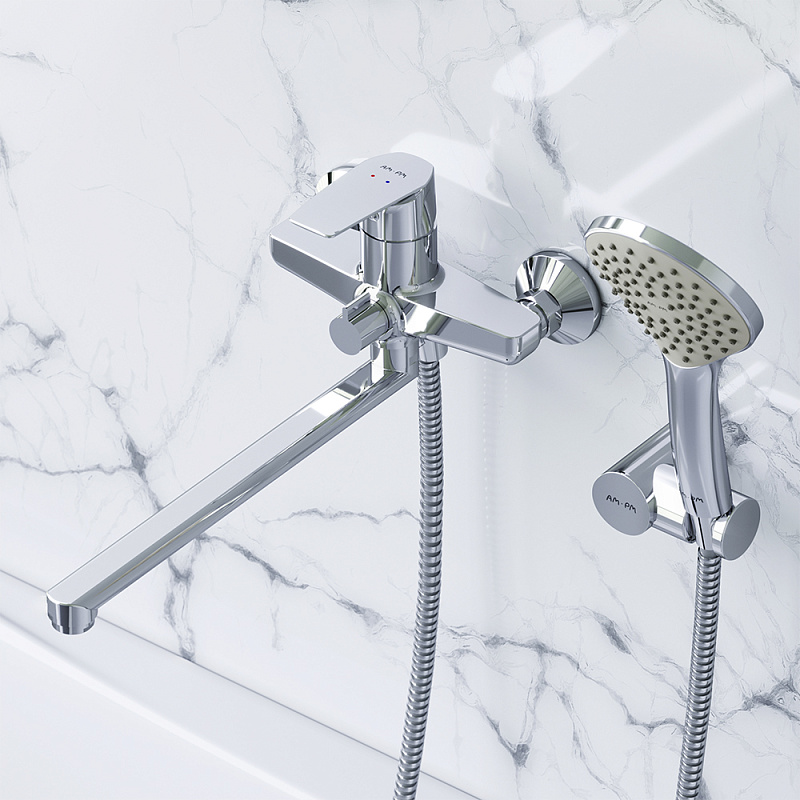 F90A95000 смеситель д/ванны/душа излив 320 мм душевой набор хром шт. AM.PM Gem