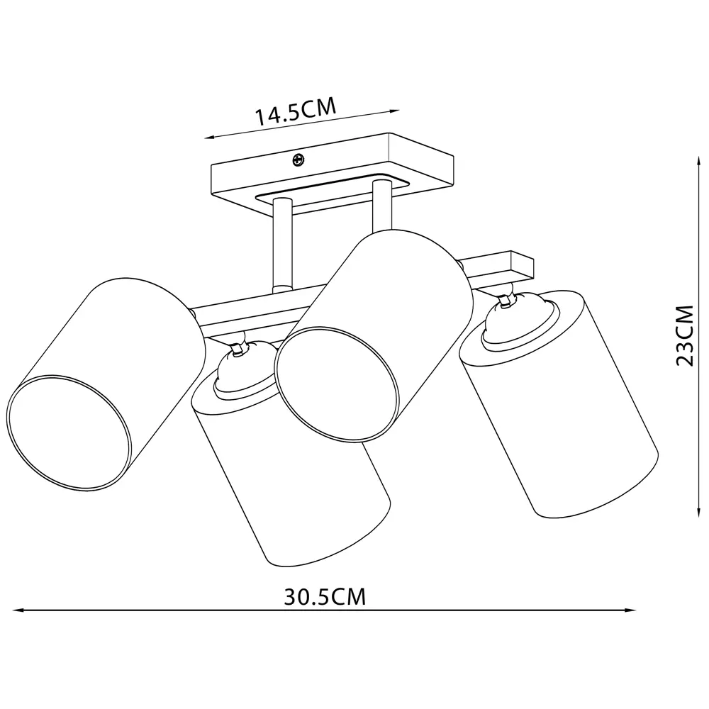 INSPIRE Amber — потолочная люстра с 4 стеклянными плафонами 85113377 STLM-0058954 - Вид №9