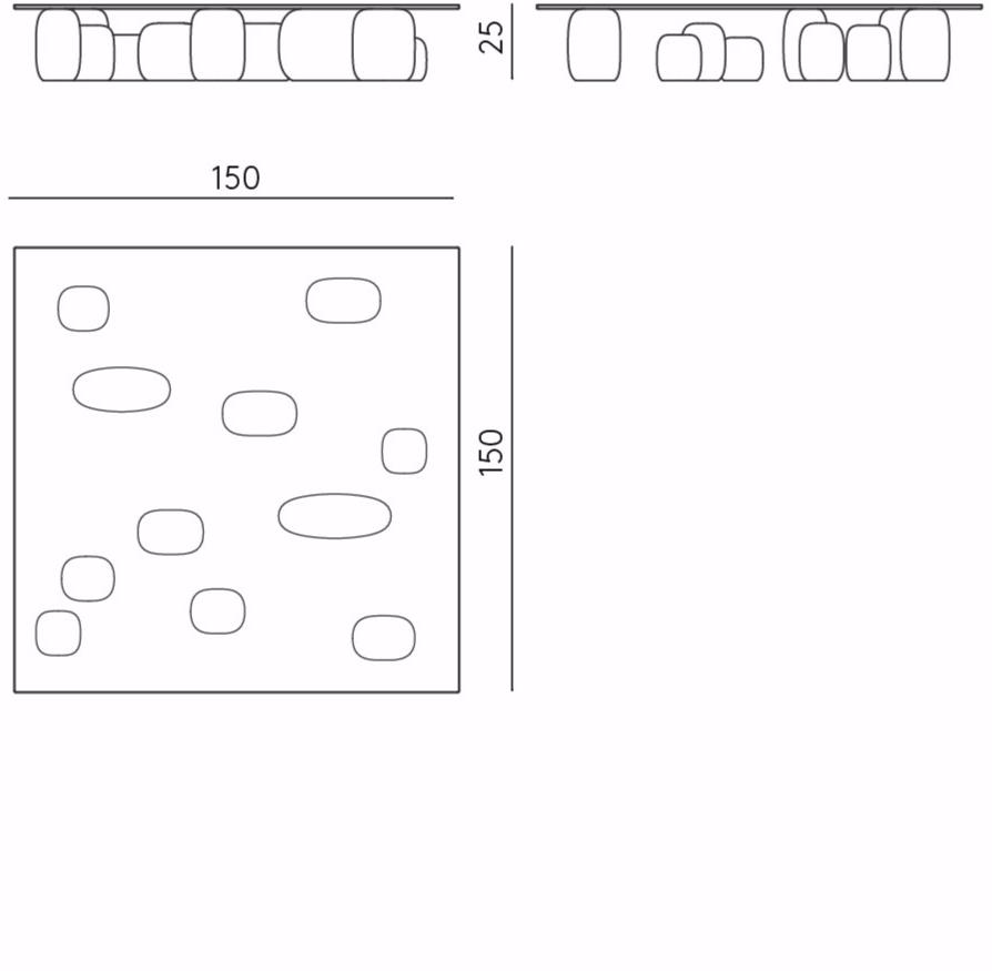 DE PADOVA Низкий квадратный журнальный столик sun-id-1387210 - Вид №5