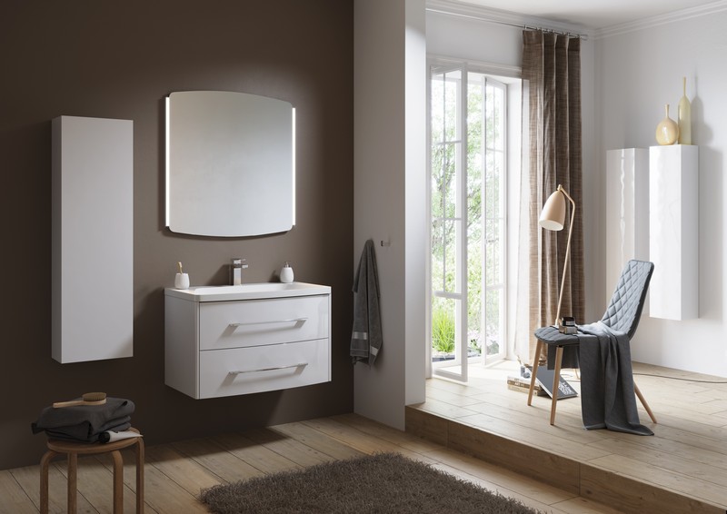 Neringa тумба под умывальник подвесная, цвет белый  NER0108 AQWELLA NER0804D - Вид №6