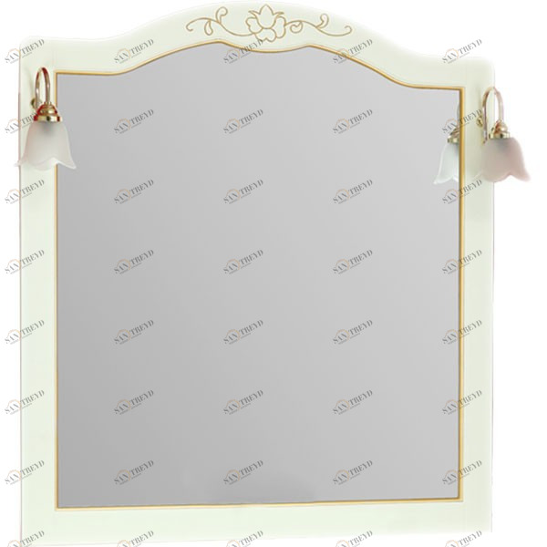 Зеркало MIGLIORE Malaga PS.MLG-SP107.ADO, 107х117 см, цвет Avorio/Dorato PS.MLG-SP107.ADO_vstv