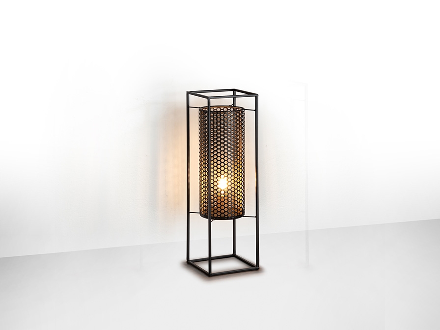 087669 Фонарь маленький черный/золотой Schuller Vera