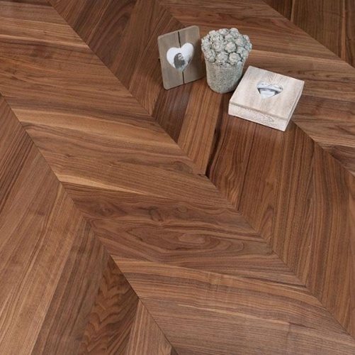 Паркет Ёлка Coswick Американский Орех американский Селект (Гладкая) 530х107,95 мм 13291101 - Вид №1