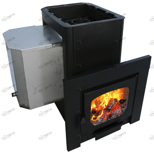 Печь для бани Варвара Мини с баком для воды вынос 130 Панорамная 6083