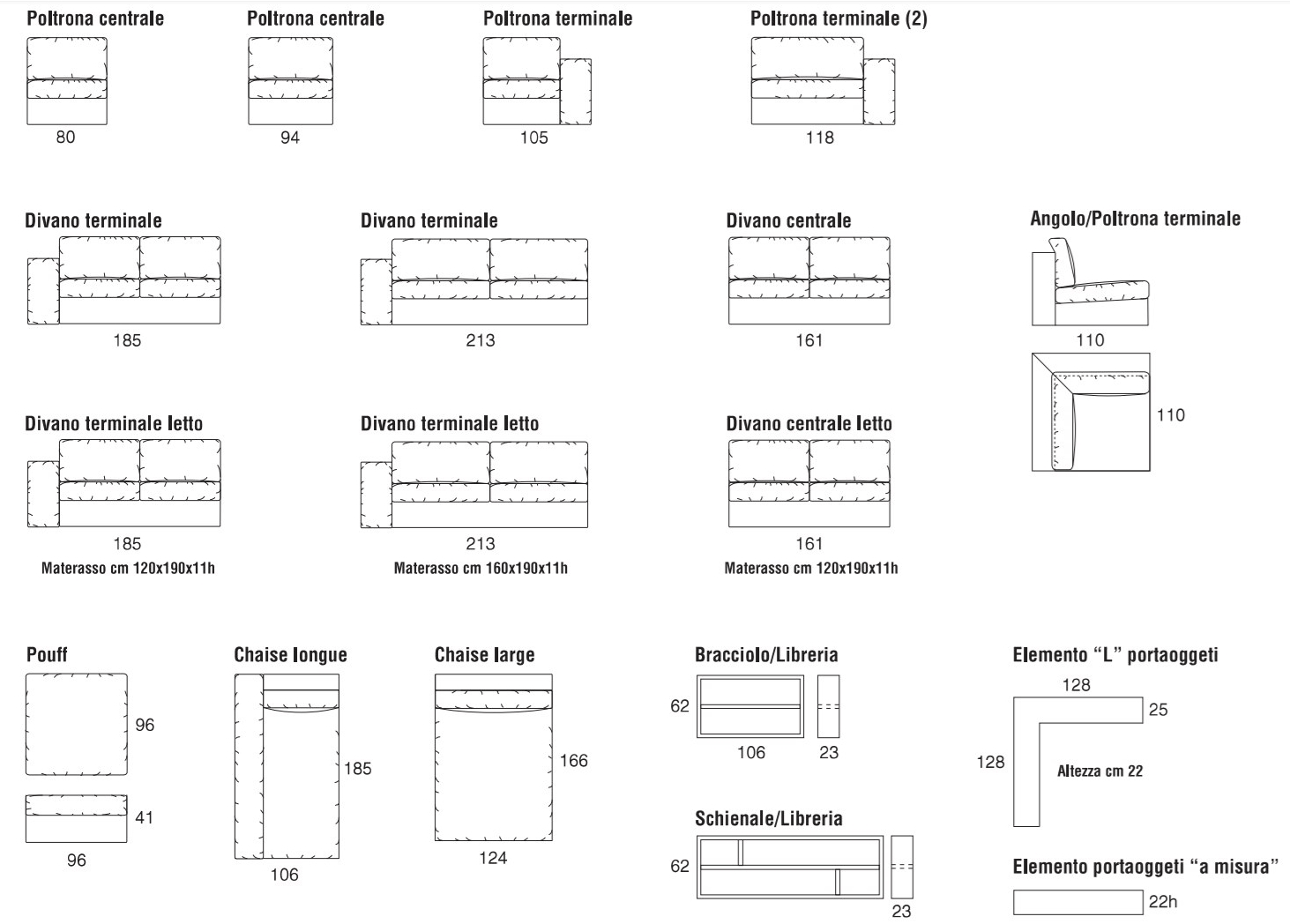 Former In Italia Модульный тканевый диван с шезлонгом Hermes sun-id-1348064 - Вид №6