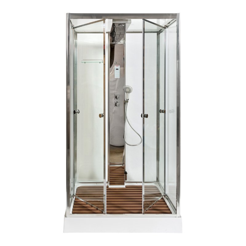 B09S+ эл. BLACK Душевая кабина DETO Серия B Z122 ESPOO с паром