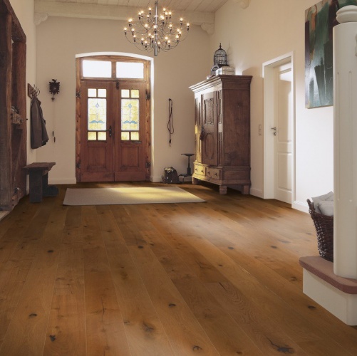 Паркетная доска Meister PD 400 Cottage Закопченый лайт 8307 Дуб Рустик с брашью (Текстурированная) 2200х180 мм 2300200026 - Вид №3