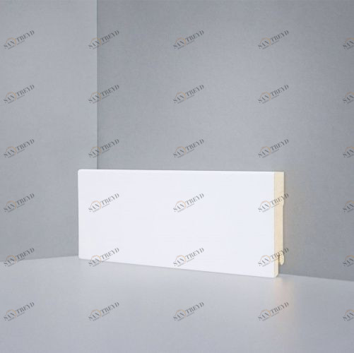 Плинтус Deartio Universal Белый, Мдф U 106-80 МДФ+эмаль 2050х80 мм 1001700009