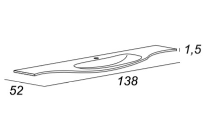 Мебель для ванной CEZARES STING 138 Bianco Lucido - Вид №3