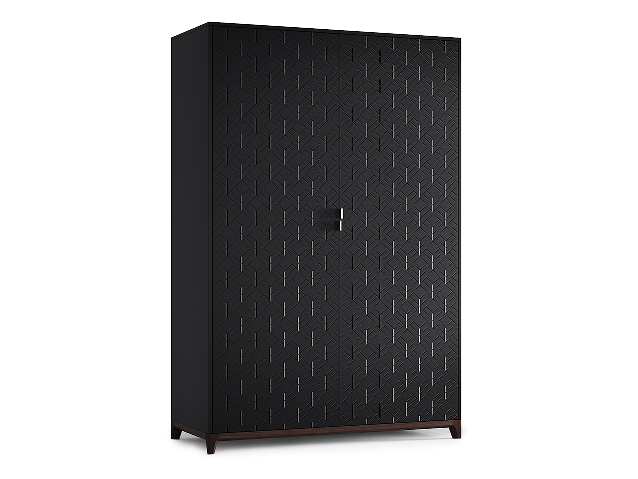 Шкаф распашной двухдверный темный дуб Case THE IDEA  210355 Черный  - Вид №1