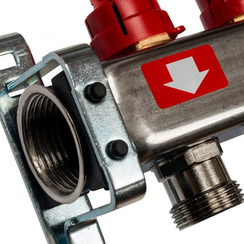 Коллектор из нержавеющей стали на 7 вых. с расходомерами STOUT SMS0917000007 - Вид №1