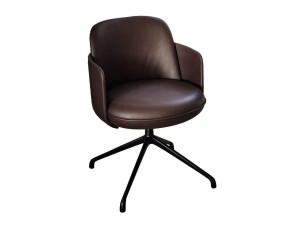 Кожаный поворотный стул