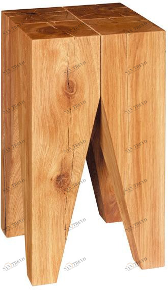 e15 Табурет / журнальный столик из массива дерева  St04 
