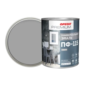 Эмаль Ореол Premium ПФ-115 глянцевая цвет серый 0.9 кг 82210117 STLM-2196638