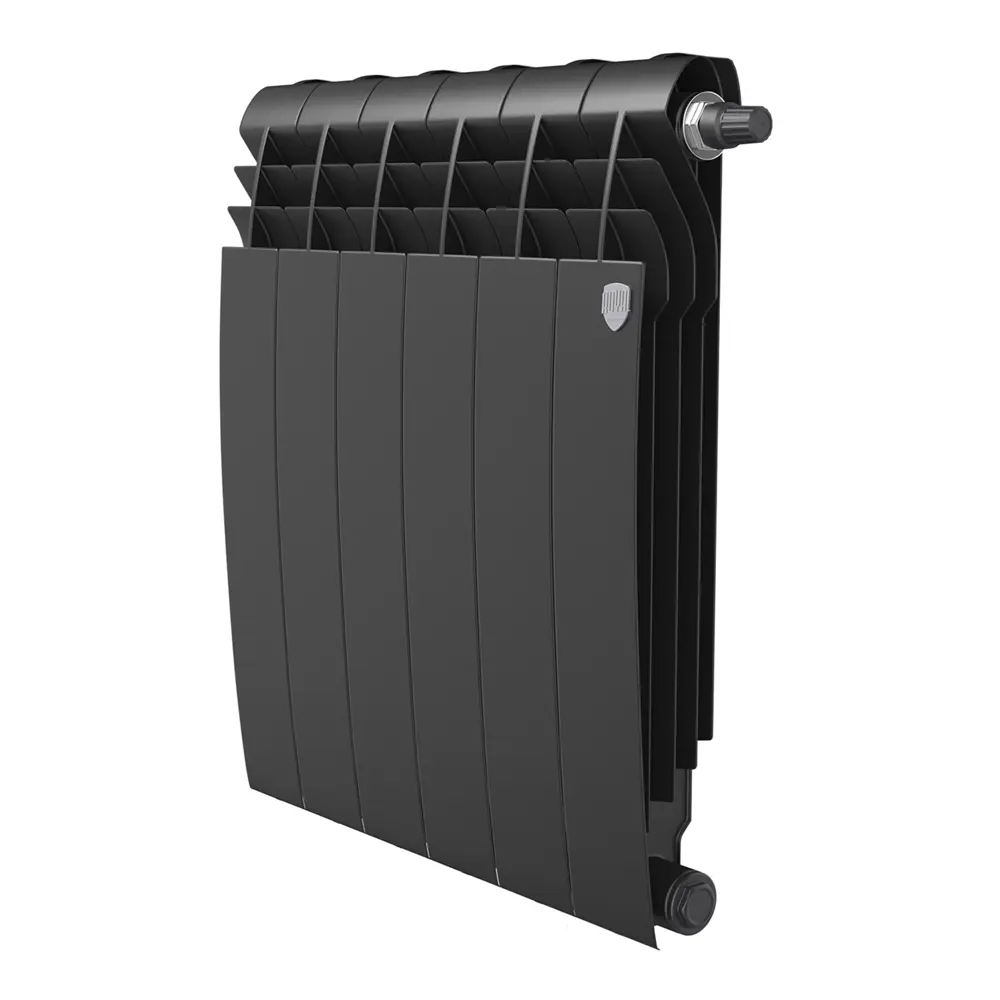 Радиатор секционный Royal Thermo Biliner 500/87 6 секций нижнее подключение биметалл черный 89391435 STLM-2141143 Отсутствует