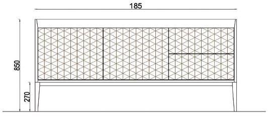 Barba design Буфет из орехового дерева с ящиками Trame 58.b2 - Вид №2