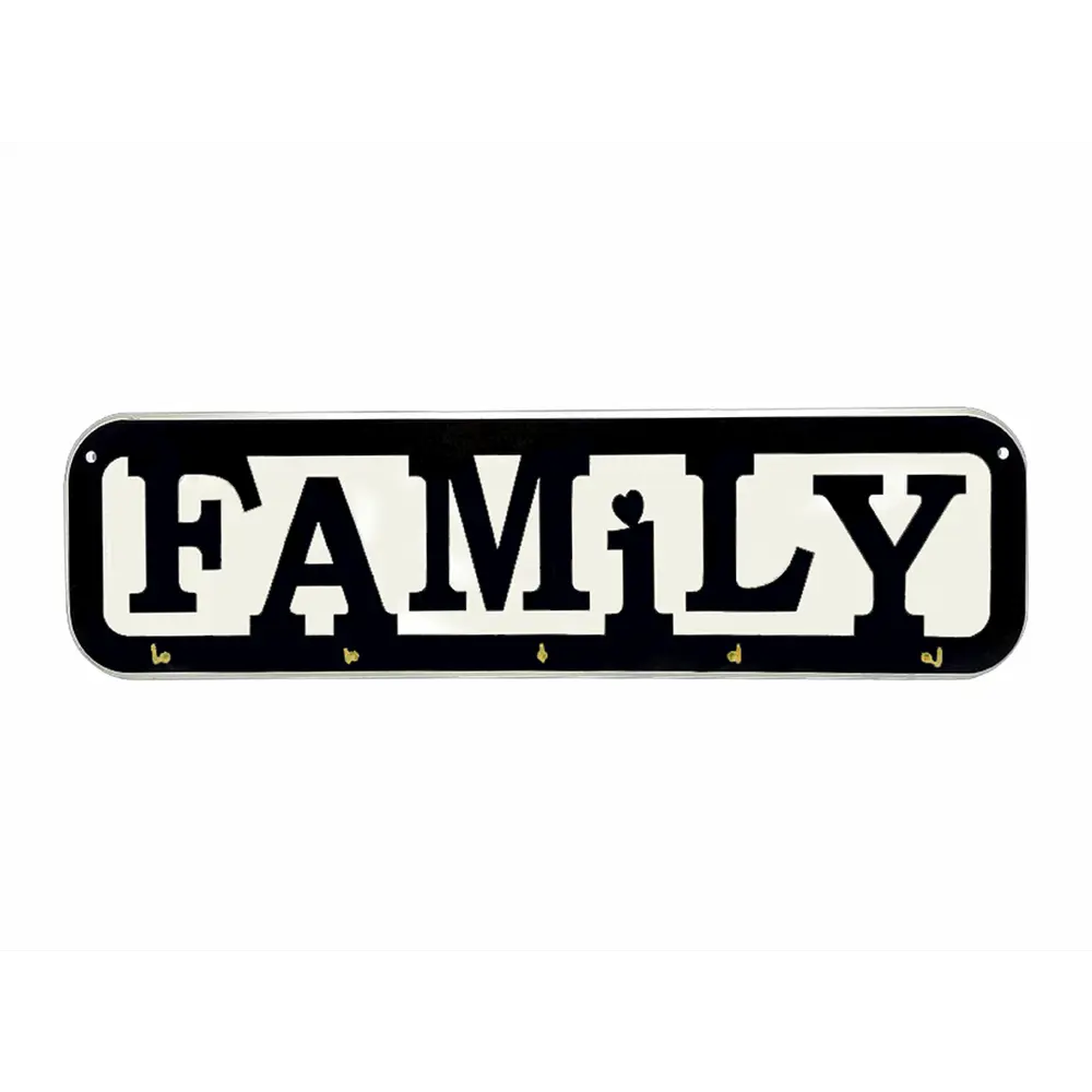 Ключница Family 40x10x2 мм МДФ цвет черный 85097633 STLM-2105927 Santreyd 